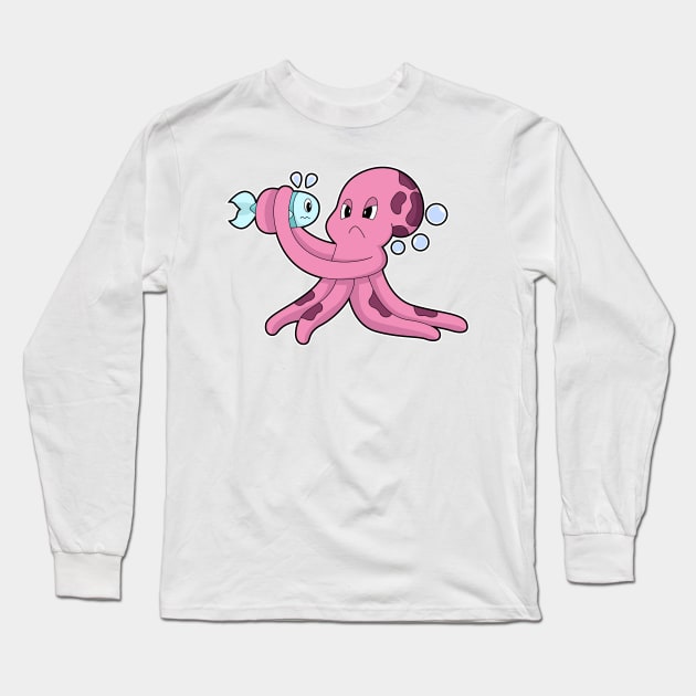 Octopus Fish Long Sleeve T-Shirt by Markus Schnabel